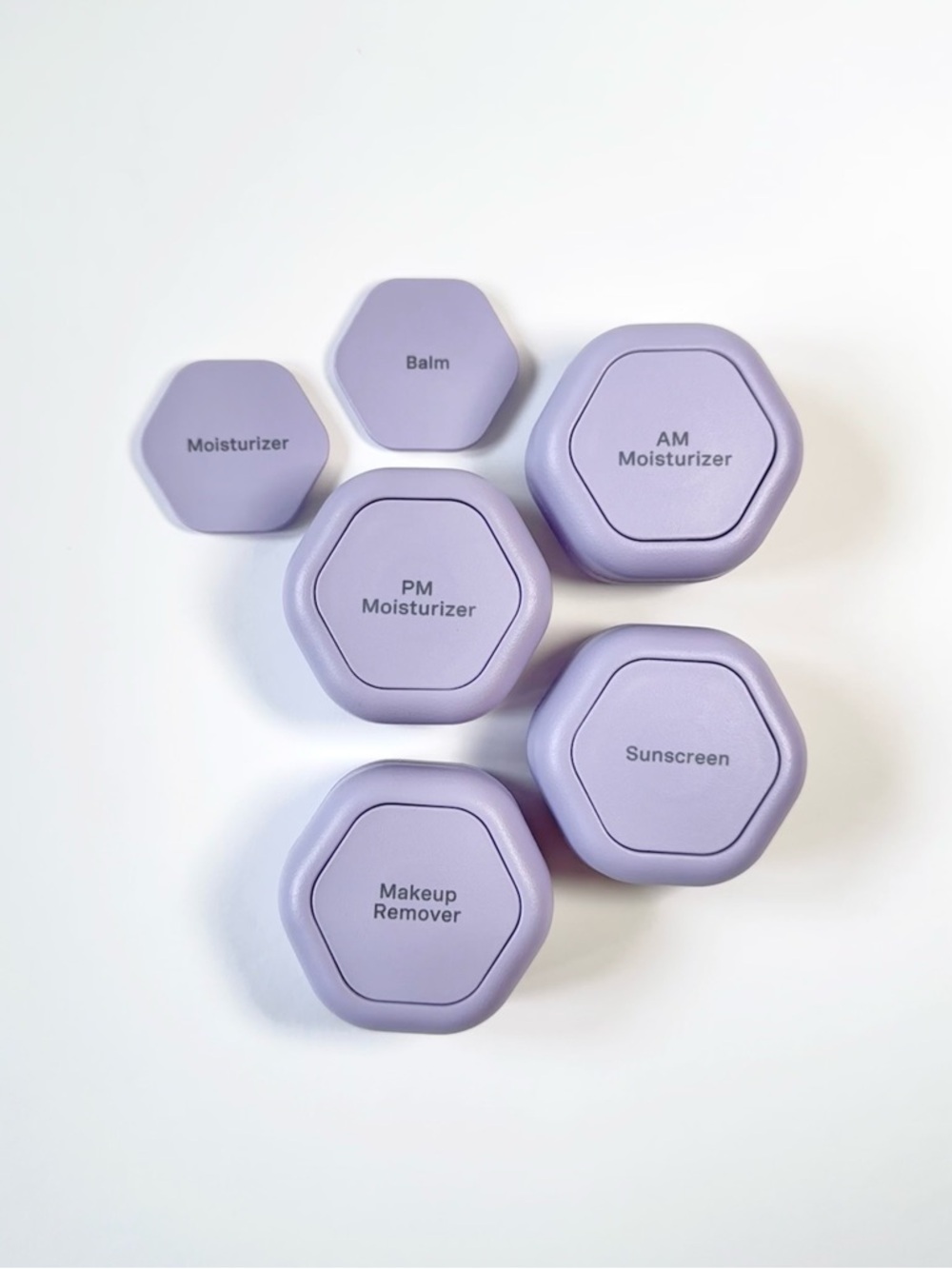 Cadence Magnetic Travel Capsules - Set of 4 Small Capsules & Tiles, Lavender